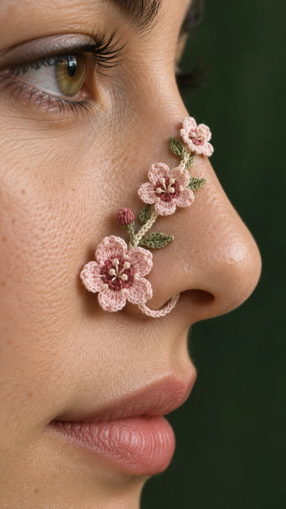 Cherry Blossom Nose Cuff Crochet Pattern