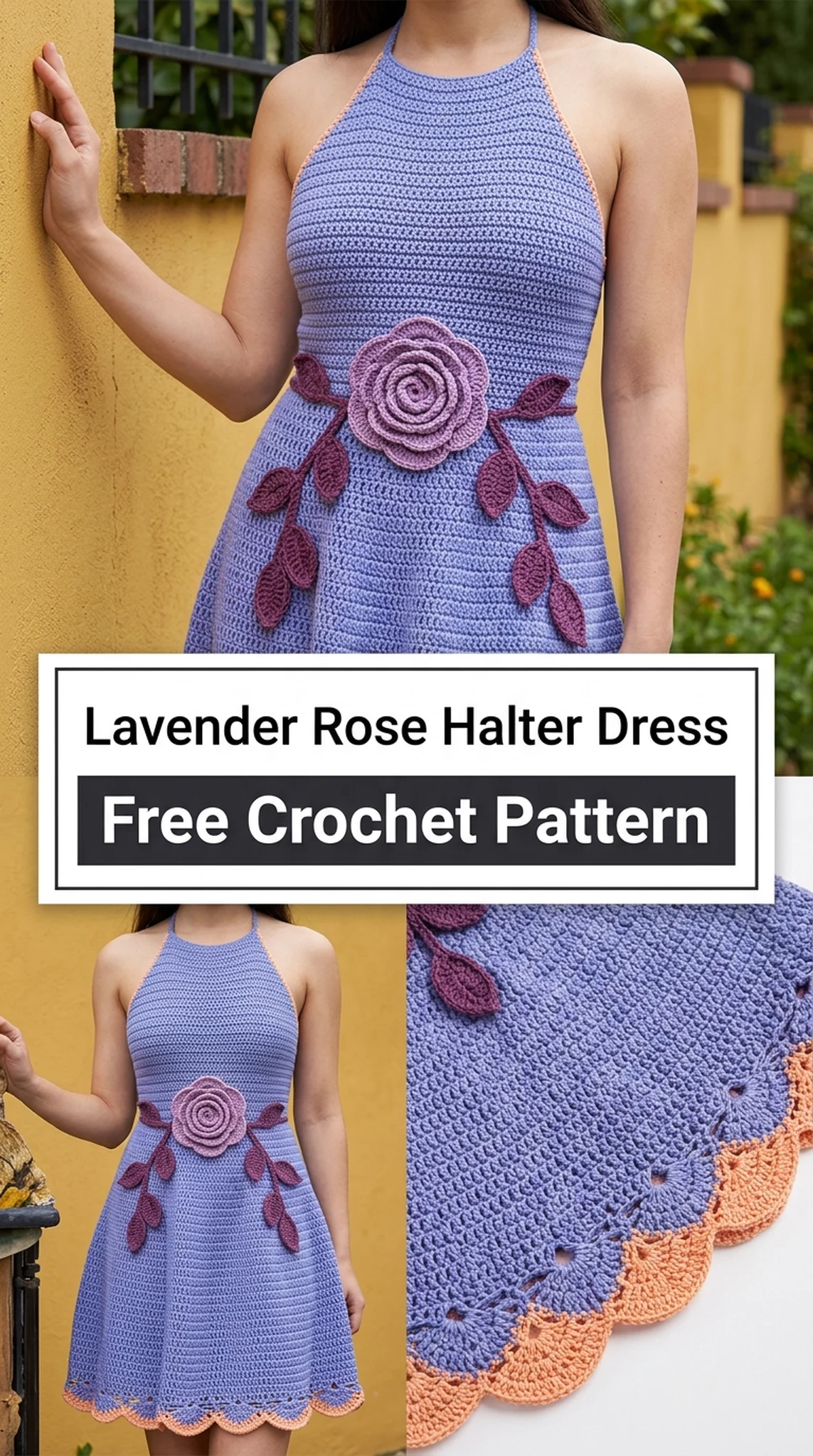 Mint Meadow Flower Baby Dress Crochet Pattern