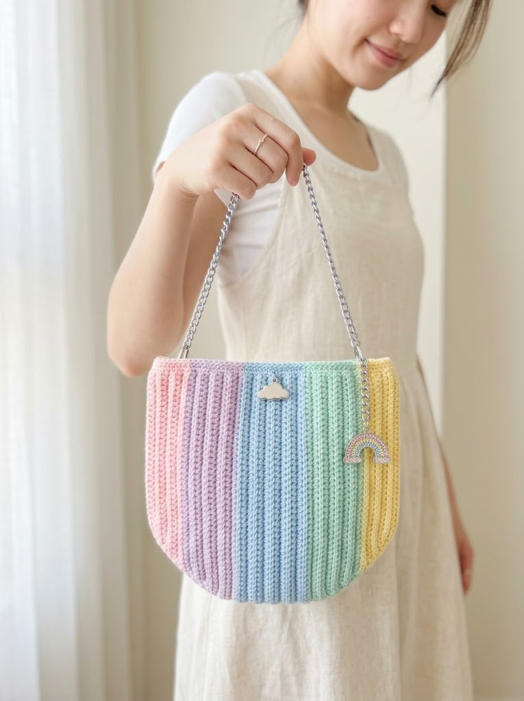 Pastel Rainbow Dreamy Clutch Free Crochet Pattern