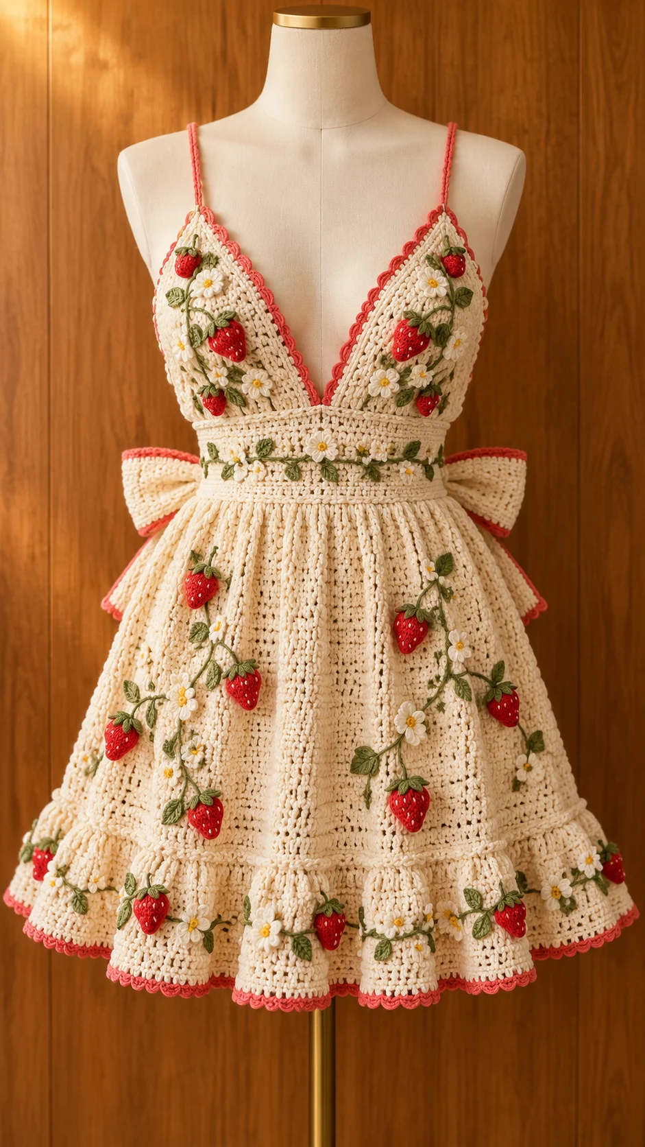 Strawberry Blossom Dress Crochet Pattern
