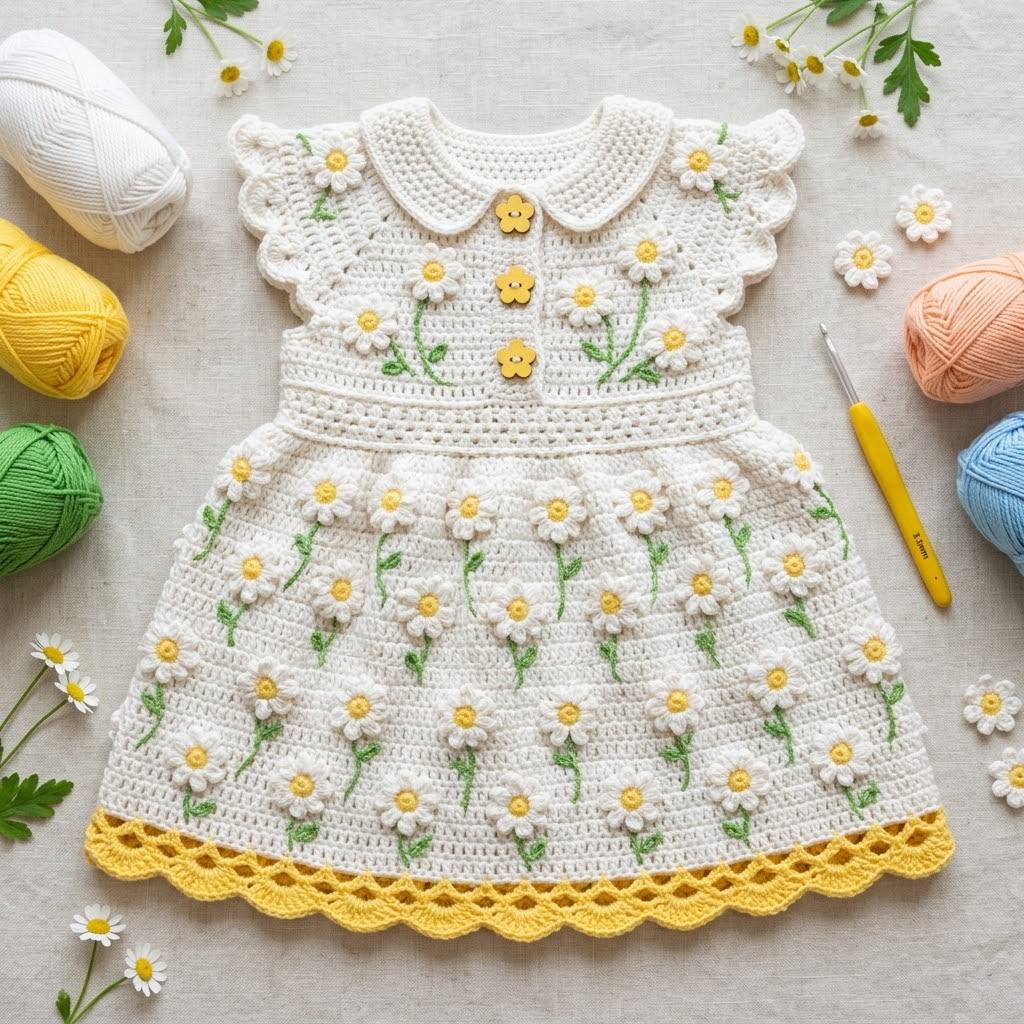Sunny Daisy Baby Dress