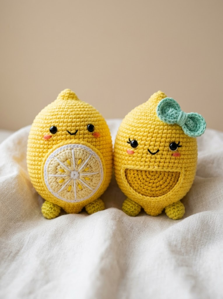 Sunny Lemon Couple Amigurumi Free Crochet Pattern