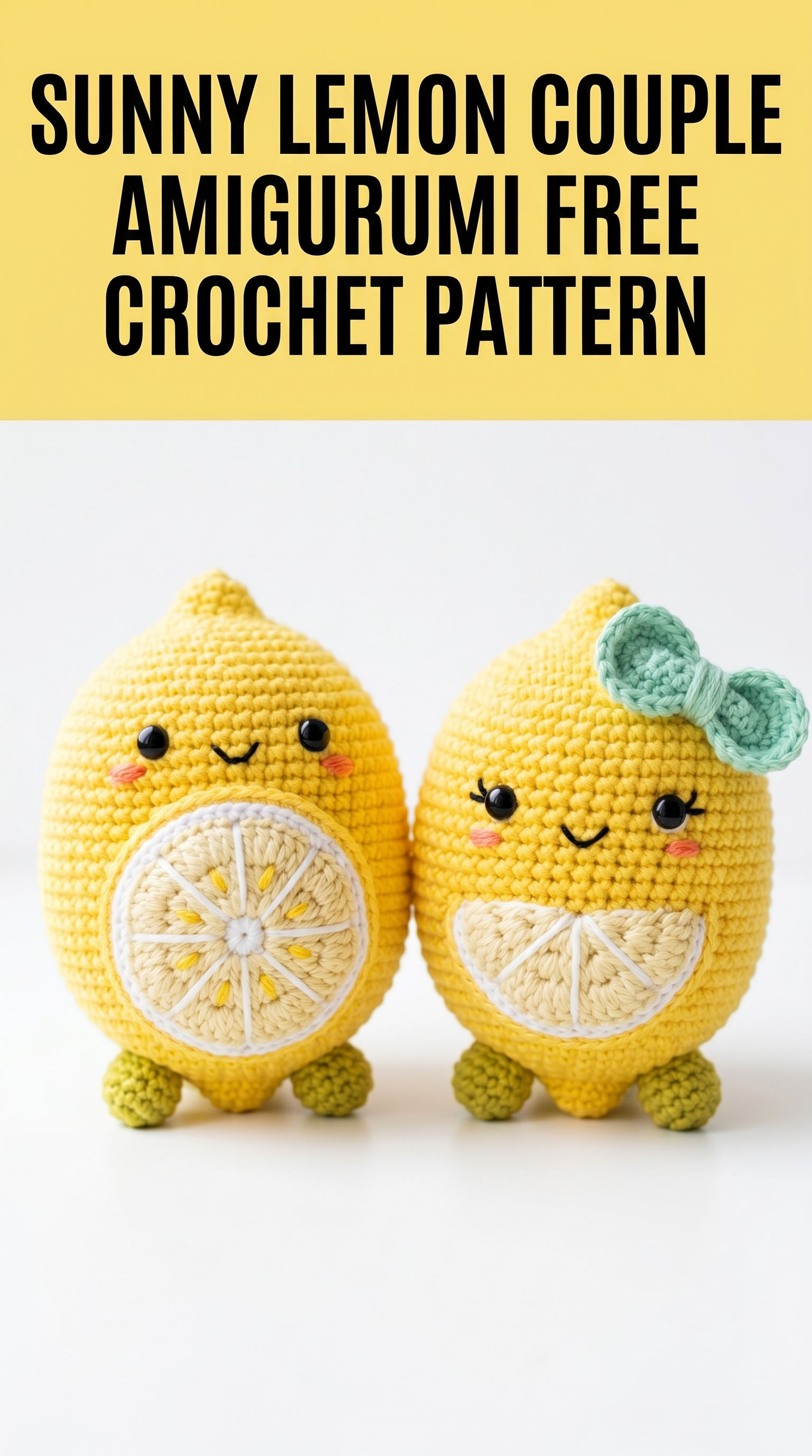 Sunny Lemon Couple Amigurumi Free Crochet Pattern
