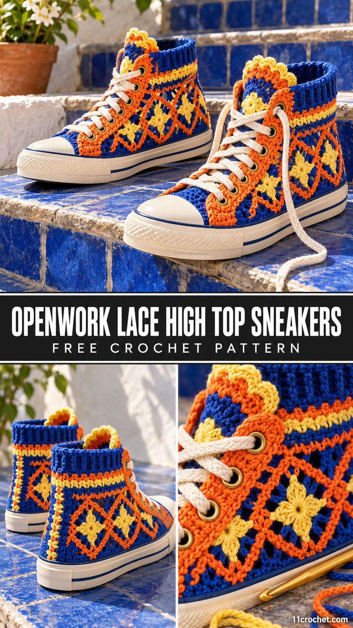 Sunset Hibiscus Anklet Crochet Pattern