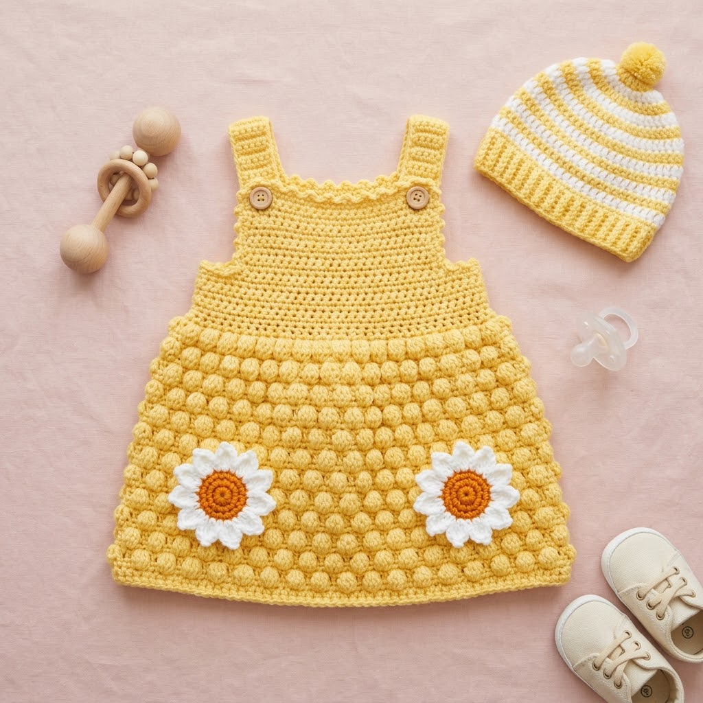Sunshine Yellow Baby Pinafore